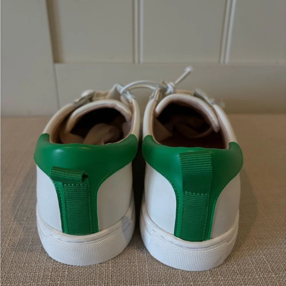 Kate Spade Court Sneakers White & Green Ainsley NWOT size 6B EUR 36.5 - Picture 5 of 9